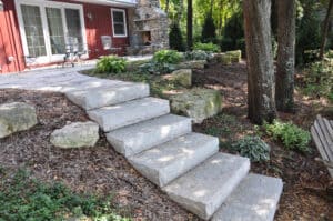 Stone outdoor steps