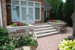 Stone steps and greenery